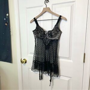 ✧･ﾟadore me black lace slip